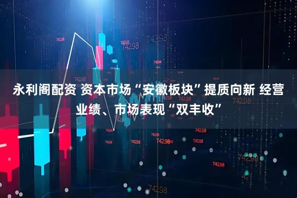 永利阁配资 资本市场“安徽板块”提质向新 经营业绩、市场表现“双丰收”