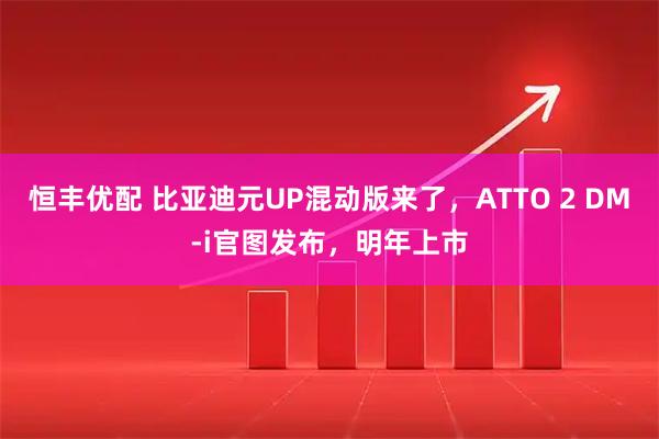 恒丰优配 比亚迪元UP混动版来了,ATTO 2 DM-i官图发布,明年上市